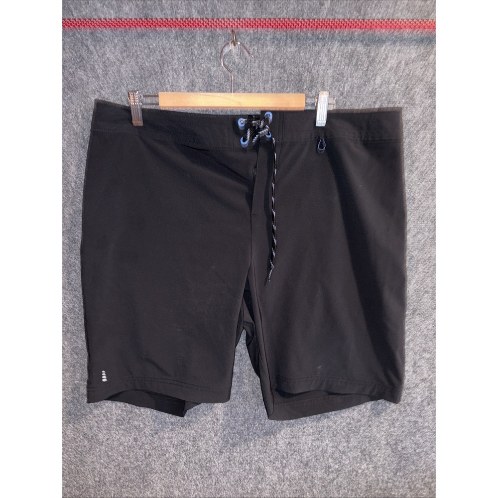 Lands End 8" Board Short-Black-Reg 18 Beach Swim